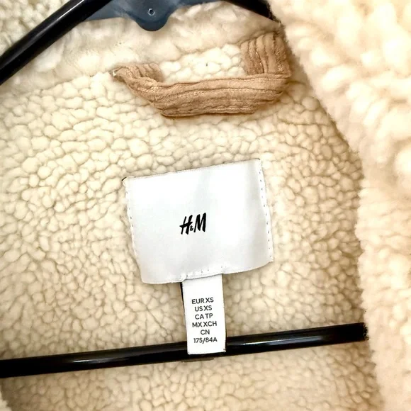Men’s XS H&M Teddy Lined Sherpa Corduroy Jacket - Picture 6 of 11
